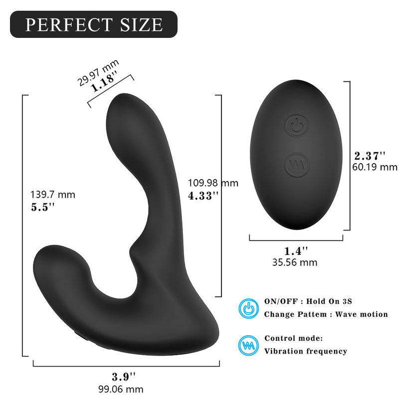 YoYoLemon Wave-Motion Vibrating Prostate Massager P-Spot Vibrator Anal Sex Toy for Men, Women and Couples 7